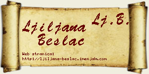 Ljiljana Beslać vizit kartica